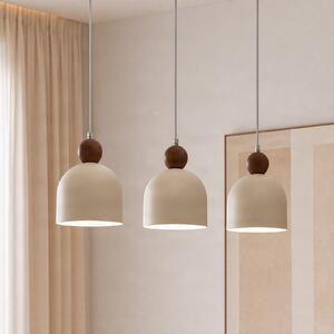 Milagro Lighting Visoka svetilka Timon, siva/bež, dolžina 60 cm, kovina, 3-žarilna, zatemnjen, Bež, Dnevna soba / jedilnica, Kovina, Sodobni