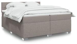 VidaXL Box spring postelja z vzmetnico taupe 200x200 cm blago