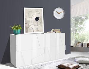 Credenza Ping 160 - 4 ante - Bianco Lucido