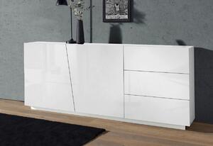 Credenza Vega 180 - 2 ante/3 cassetti - Bianco Lucido