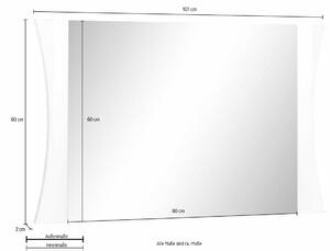 Specchiera Arco - 110x60 - Bianco Lucido