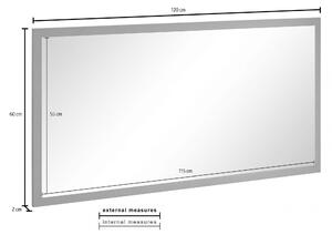 Specchiera Magic 120x60 - Antracite Laccato