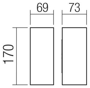 Redo 90637 - LED Zunanja svetilka SONNY 2xLED/5W/230V 2200/4000K IP54 rjava