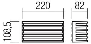 Redo 90638-LED Zunanja stenska svetilka BLAZE LED/12W/230V 3000K IP54 antracit