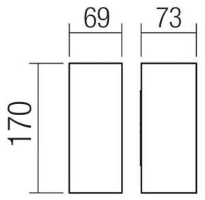 Redo 90635 - LED Zunanja svetilka SONNY 2xLED/5W/230V 2200/3000/4000K IP54 bela