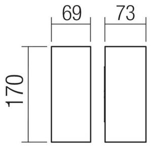 Redo 90636 - LED Zunanja svetilka SONNY 2xLED/5W/230V 2200/4000K IP54 antracit