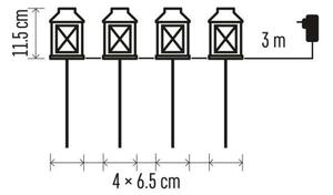 LED Zunanja dekoracija 4xLED/5W/230V IP44