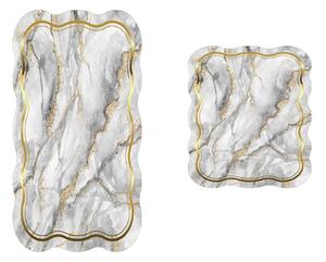 Sive/v zlati barvi kopalniške preproge v kompletu 2 ks 60x100 cm – Foutastic