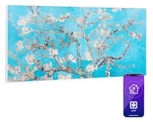 Klarstein Wonderwall Air Art Smart, infrardeči grelec, 120 x 60 cm, 700 W, aplikacija, mandljev cvet