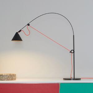 Midgard namizna svetilka LED AYNO S, črna/oranžna, 2.700 K 76 cm