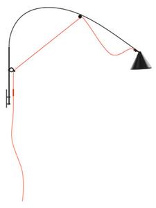 Midgard LED stenska svetilka AYNO L, črna/oranžna, 3.000 K 130 cm