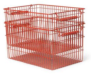 Ferm LIVINGferm LIVING - Cala Stackable Baskets Set of 2 Poppy Rdeča ferm LIVING