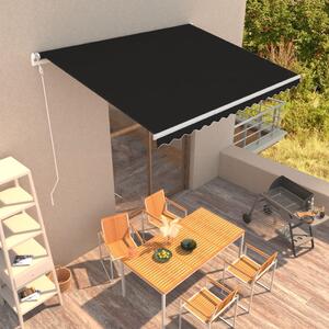 VidaXL Avtomatsko zložljiva tenda 400x300 cm antracitna