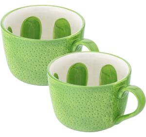 Altom Set of ceramic jumbo mugs Tropicana lime 470ml, 2 pcs