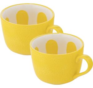 Altom Set of ceramic jumbo mugs Tropicana lemon470 ml, 2 pcs