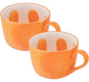 Altom Set of ceramic jumbo mugs Tropicana orange470 ml, 2 pcs
