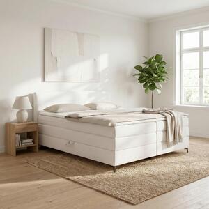 Mömax Boxspring Postelja Bari, Krem, 180x200