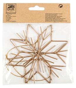 Set 2 božičnih okraskov GOLDEN SNOW kovinski 11,5 cm, zlati