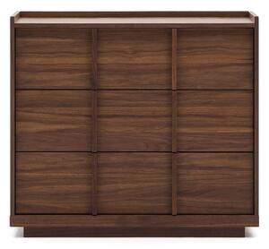 Rjava komoda v orehovem dekorju 100x78x50 cm Onix – Kave Home