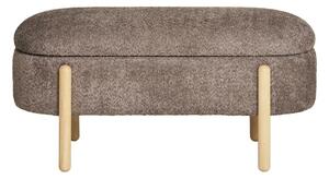 Rjava klop iz tkanine bouclé Branca – House Nordic