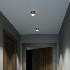 Top Light Puk! 80 Ena LED stropna točka z mat lečo, temno rjava, zatemnjen, Rjava / rjasta, Dnevna soba / jedilnica, Kovina, Sodobni