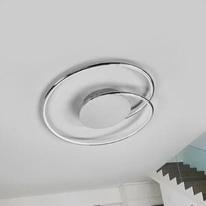 Lindby LED stropna svetilka Joline, komplet 2, Ø 46 cm, kromirana, Kovinska, Dnevna soba / jedilnica, Kovina, Sodobni