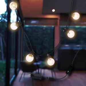 Lumisky LED-veriga PARTY, črna/prosojna, dolžina 9 m, IP44, Črna, Plastika