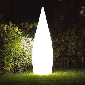 Lumisky Terasa svetilka Classy, bela, E27, višina 120 cm, plastika, Bela, Plastika