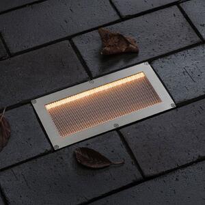 Paulmann LED-sončna vgradna talna svetilka Sorea iz železa, dolžina 20 cm, 2200K, Kovinska, Nerjaveče jeklo, Vgradne luči kotne