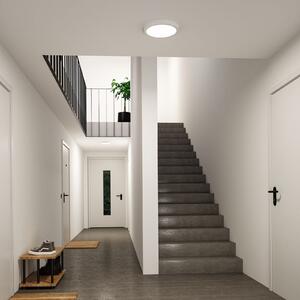 Paulmann LED-stropna svetilka Abia 2, Ø 30 cm, bela, CCT, Bela, Dnevna soba / jedilnica, Plastika, Sodobni