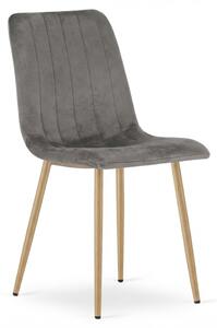 Siv žametni stol LAVA PEWTER GREY