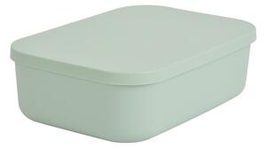 Svetlo zelena plastična škatla za shranjevanje s pokrovom 24x18x8 cm – Homéa