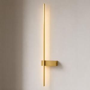 Lindby LED-stenna svetilka Natsumi, medenina, aluminij, 90 cm, Zlata / medeninasta, Dnevna soba / jedilnica, Aluminij, Sodobni