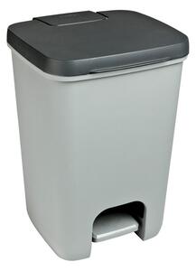 Siv plastičen koš za smeti s pedalom 20 l Essentials – Curver