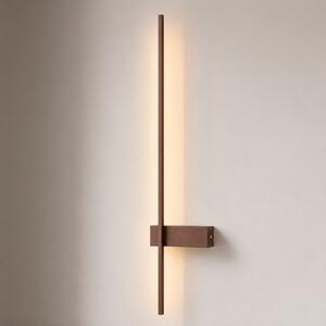 Lindby LED-stenna svetilka Natsumi, rjava, aluminij, 90 cm, Rjava / rjasta, Dnevna soba / jedilnica, Aluminij, Sodobni