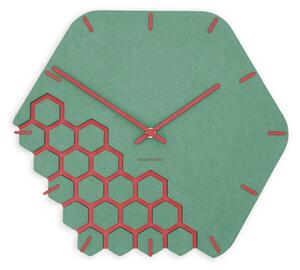 Stenska ura Luxhora Fragmenta Mint Green 11 barv kazalcev