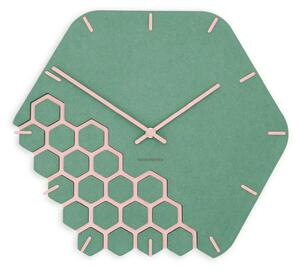 Stenska ura Luxhora Fragmenta Mint Green 11 barv kazalcev