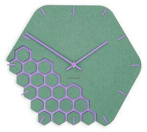 Stenska ura Luxhora Fragmenta Mint Green 11 barv kazalcev