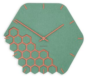Stenska ura Luxhora Fragmenta Mint Green 11 barv kazalcev