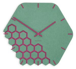 Stenska ura Luxhora Fragmenta Mint Green 11 barv kazalcev