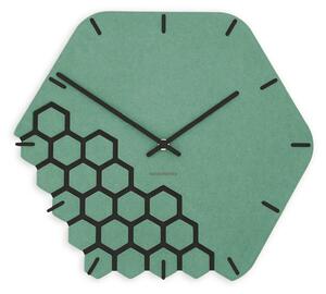 Stenska ura Luxhora Fragmenta Mint Green 11 barv kazalcev