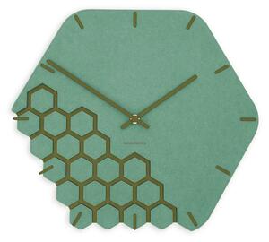 Stenska ura Luxhora Fragmenta Mint Green 11 barv kazalcev