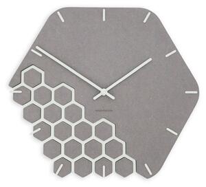 Stenska ura Luxhora Fragmenta Light Grey 11 barv kazalcev