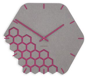 Stenska ura Luxhora Fragmenta Light Grey 11 barv kazalcev