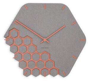 Stenska ura Luxhora Fragmenta Light Grey 11 barv kazalcev