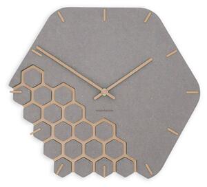Stenska ura Luxhora Fragmenta Light Grey 11 barv kazalcev
