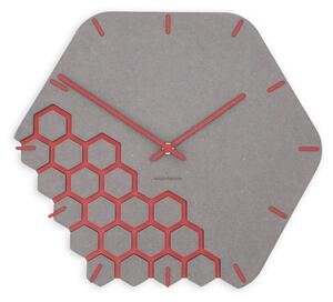 Stenska ura Luxhora Fragmenta Light Grey 11 barv kazalcev