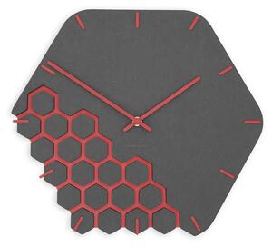 Stenska ura Luxhora Fragmenta Black 11 barv kazalcev