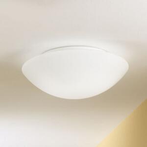 Fabas Luce Stropna svetilka Pandora, Ø 30 cm, steklo, bela, zatemnjen, Bela, Dnevna soba / jedilnica, Steklo