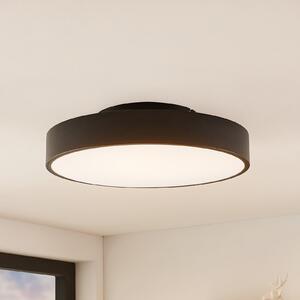 Lindby LED stropna svetilka Milada, črna, CCT, daljinski upravljalnik, zatemnjen, Črna, Dnevna soba / jedilnica, Kovina, Sodobni